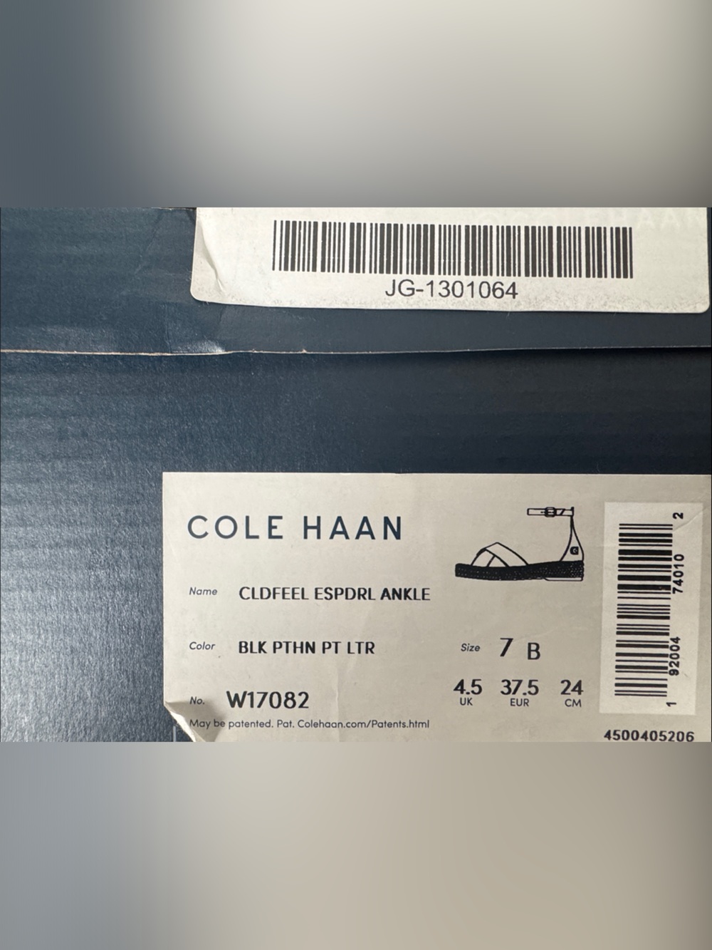 Cole Haan Black Espadrille Ankle Strap Sandals